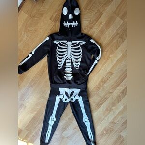 Halloween BesserBay Outfit Kids Skeleton Hoodie/Pants 2 PC Set Pockets Size 12